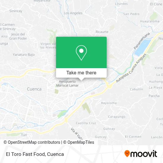 El Toro Fast Food map