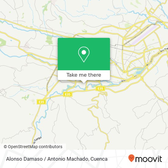 Alonso Damaso / Antonio Machado map