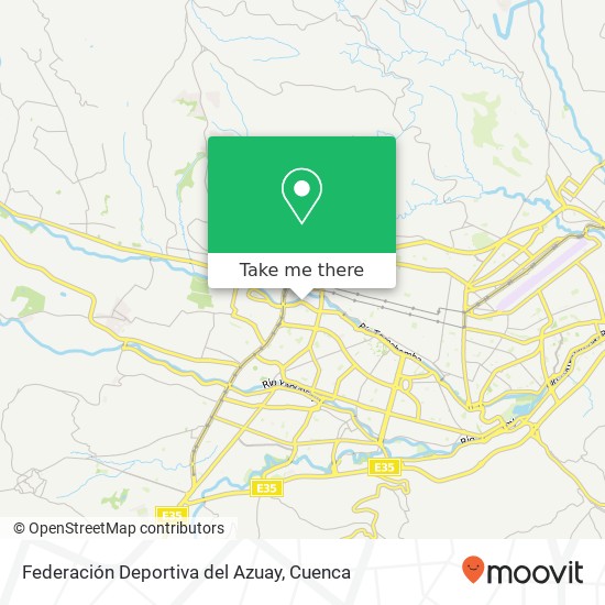 Mapa de Federación Deportiva del Azuay