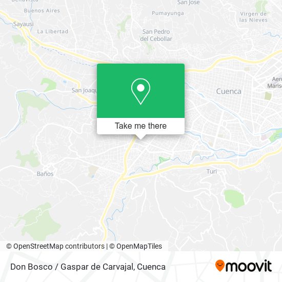 Don Bosco / Gaspar de Carvajal map