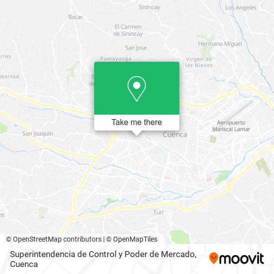 Superintendencia de Control y Poder de Mercado map