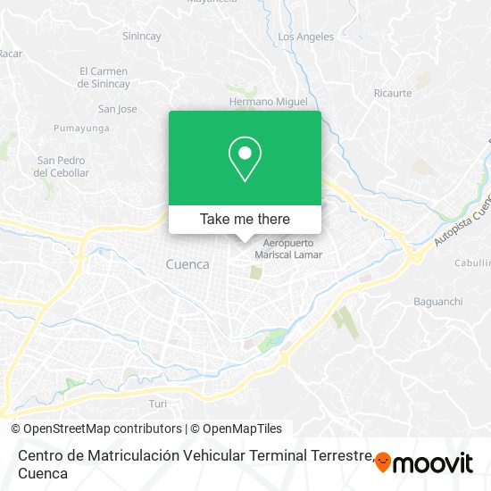 Centro de Matriculación Vehicular Terminal Terrestre map