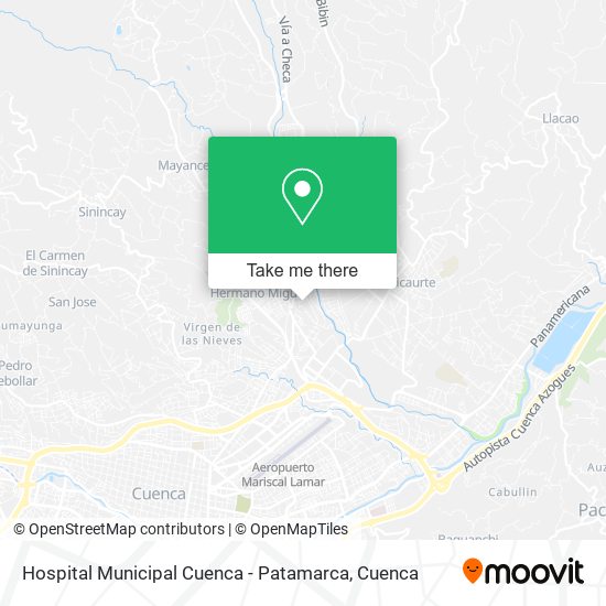 Mapa de Hospital Municipal Cuenca - Patamarca