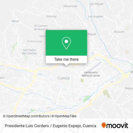 Presidente Luis Cordero / Eugenio Espejo map