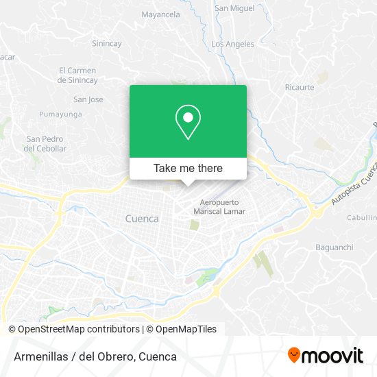 Armenillas / del Obrero map