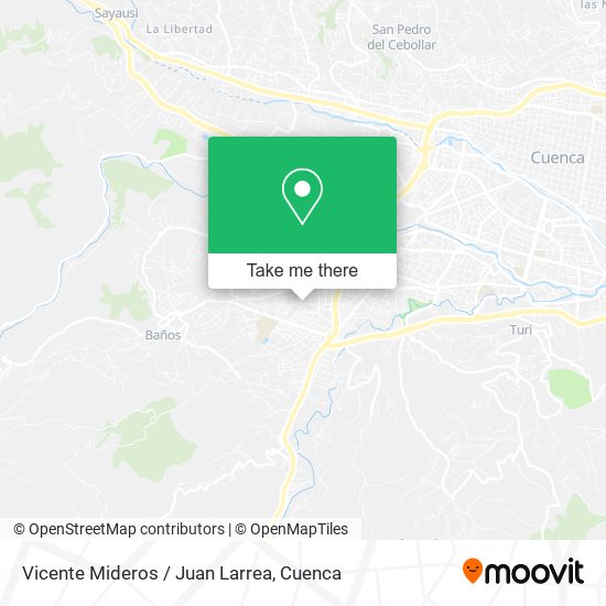 Vicente Mideros / Juan Larrea map