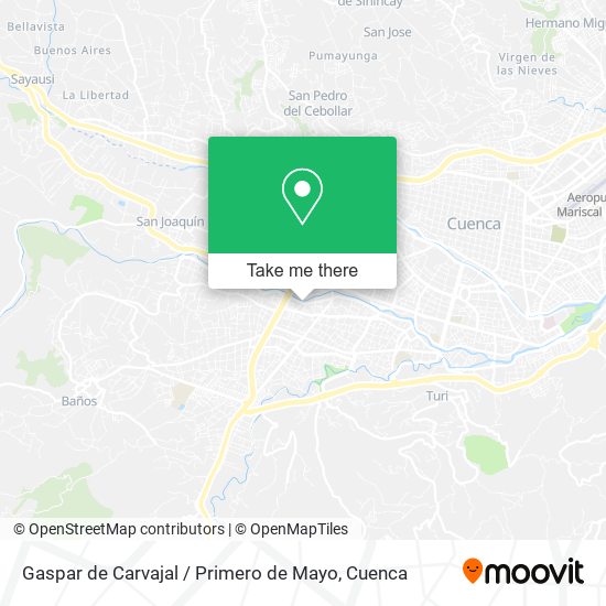 Gaspar de Carvajal / Primero de Mayo map