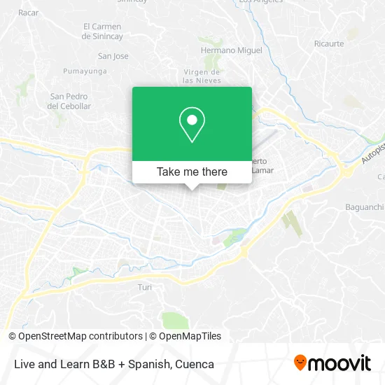 Mapa de Live and Learn B&B + Spanish