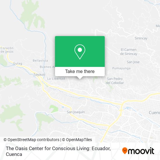 The Oasis Center for Conscious Living: Ecuador map