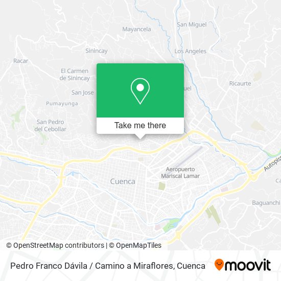 Pedro Franco Dávila / Camino a Miraflores map