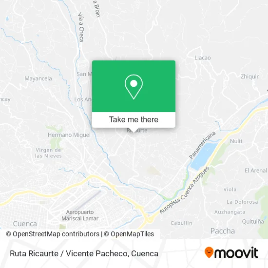 Ruta Ricaurte / Vicente Pacheco map