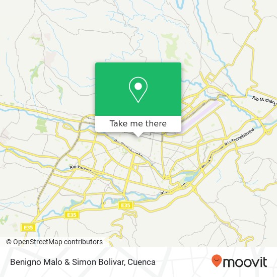 Benigno Malo & Simon Bolivar map