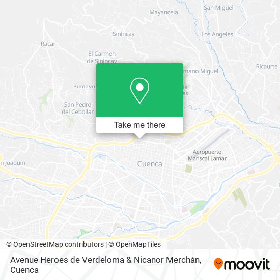 Avenue Heroes de Verdeloma & Nicanor Merchán map