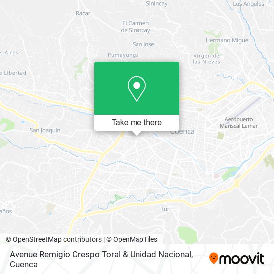 Avenue Remigio Crespo Toral & Unidad Nacional map