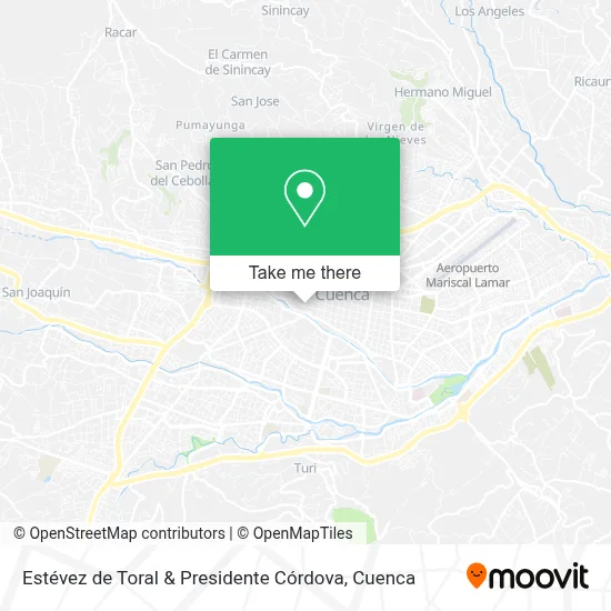 Estévez de Toral & Presidente Córdova map