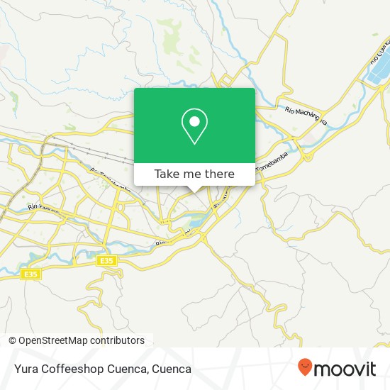 Yura Coffeeshop Cuenca, Camilo Ponce Cuenca map