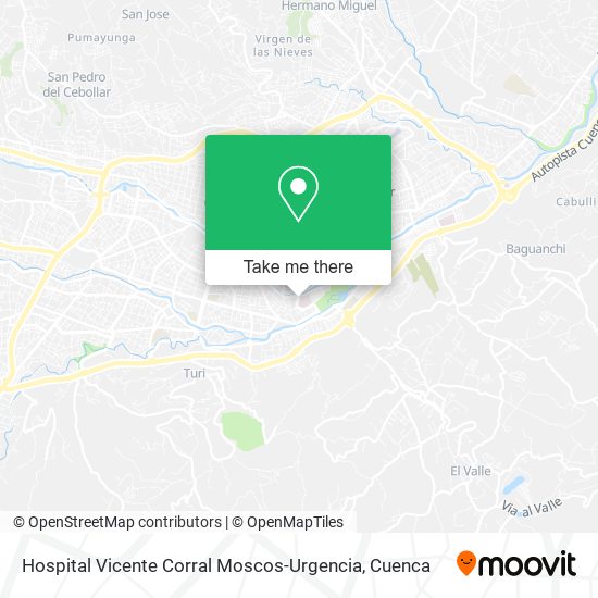 Hospital Vicente Corral Moscos-Urgencia map