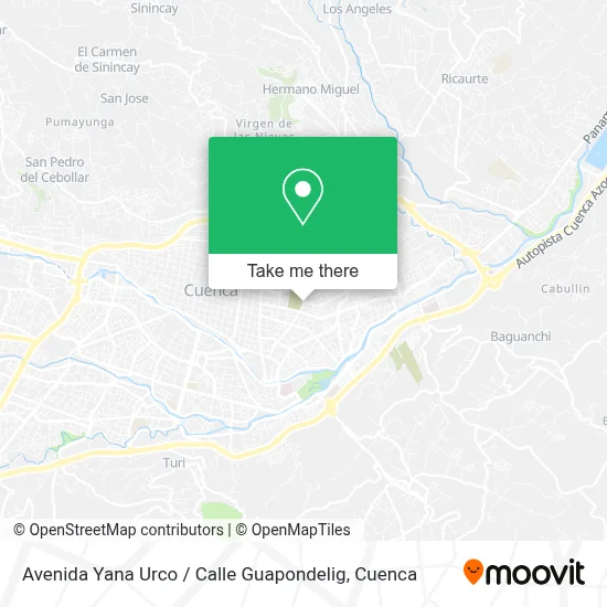 Avenida Yana Urco / Calle Guapondelig map