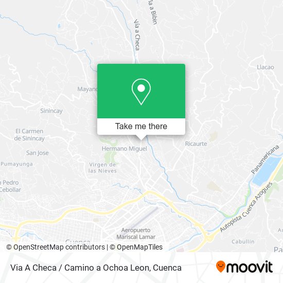 Via A Checa / Camino a Ochoa Leon map