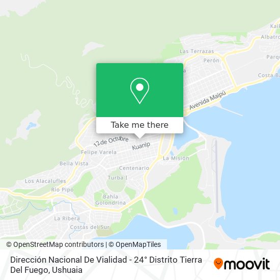 Dirección Nacional De Vialidad - 24° Distrito Tierra Del Fuego map