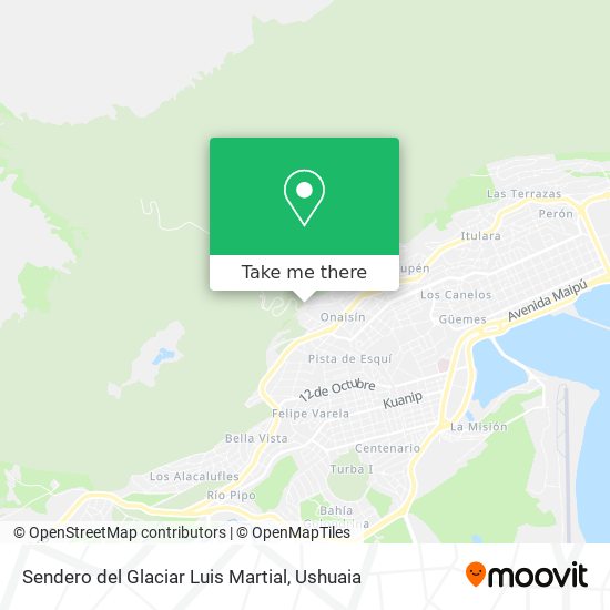 Sendero del Glaciar Luis Martial map