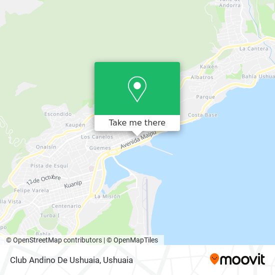 Club Andino De Ushuaia map