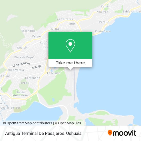 Mapa de Antigua Terminal De Pasajeros