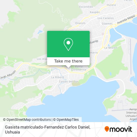 Mapa de Gasista matriculado-Fernandez Carlos Daniel