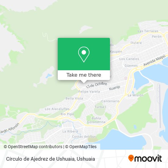Mapa de Círculo de Ajedrez de Ushuaia