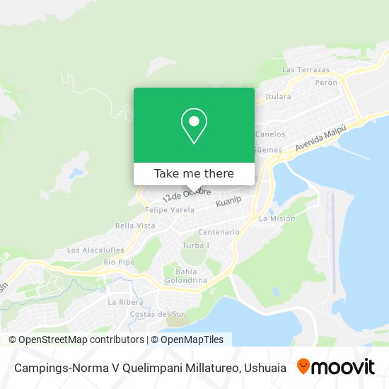 Campings-Norma V Quelimpani Millatureo map