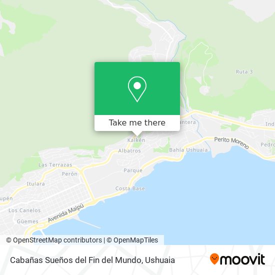 Cabañas Sueños del Fin del Mundo map