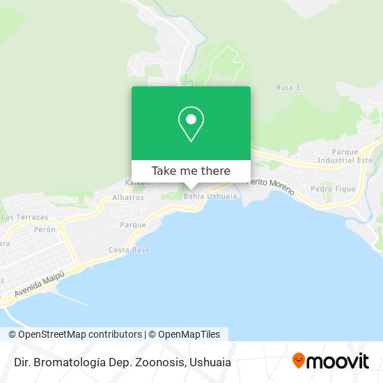 Dir. Bromatología Dep. Zoonosis map