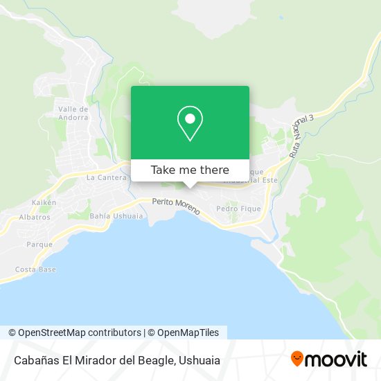 Mapa de Cabañas El Mirador del Beagle