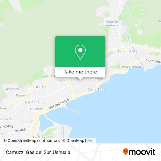 Mapa de Camuzzi Gas del Sur