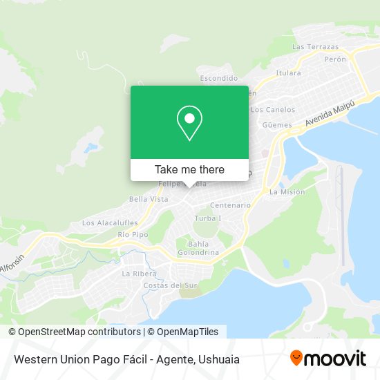 Mapa de Western Union Pago Fácil - Agente