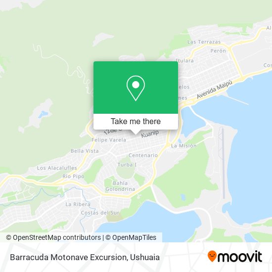 Barracuda Motonave Excursion map