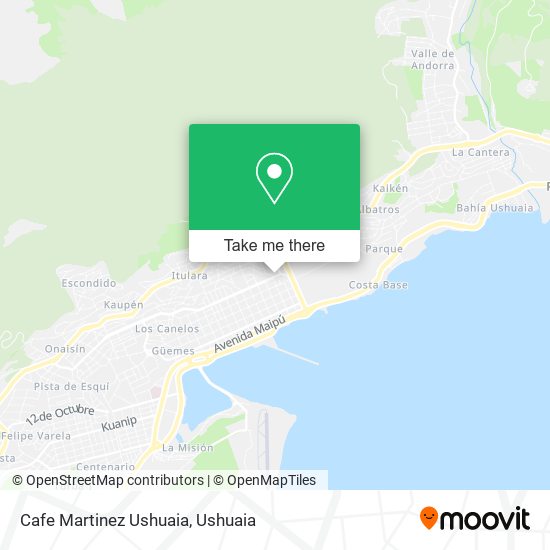 Cafe Martinez Ushuaia map