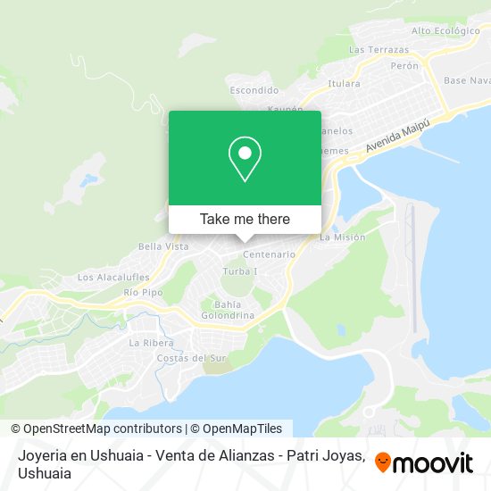 Joyeria en Ushuaia - Venta de Alianzas - Patri Joyas map