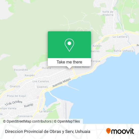 Mapa de Direccion Provincial de Obras y Serv