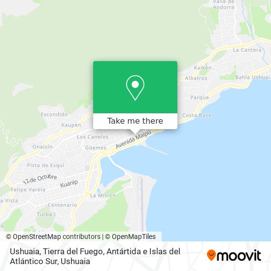 Ushuaia, Tierra del Fuego, Antártida e Islas del Atlántico Sur map
