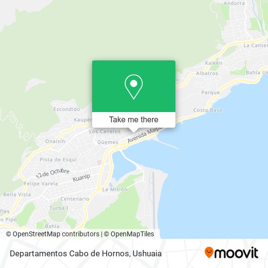 Departamentos Cabo de Hornos map