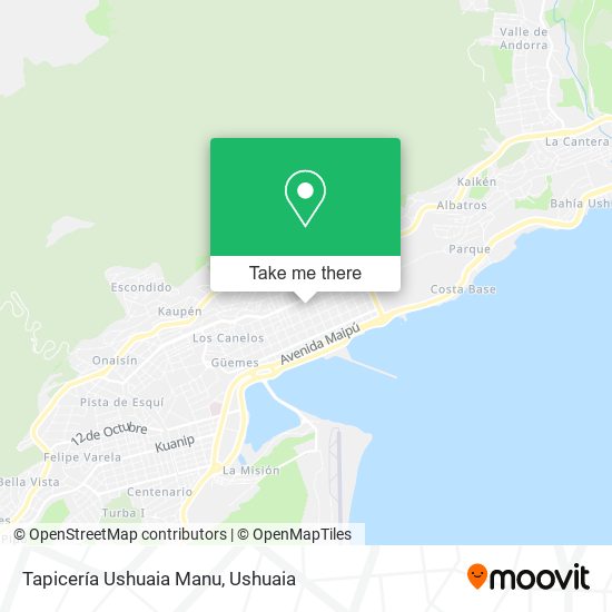 Tapicería Ushuaia Manu map