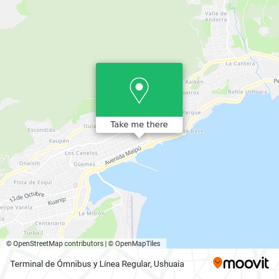 Terminal de Ómnibus y Línea Regular map