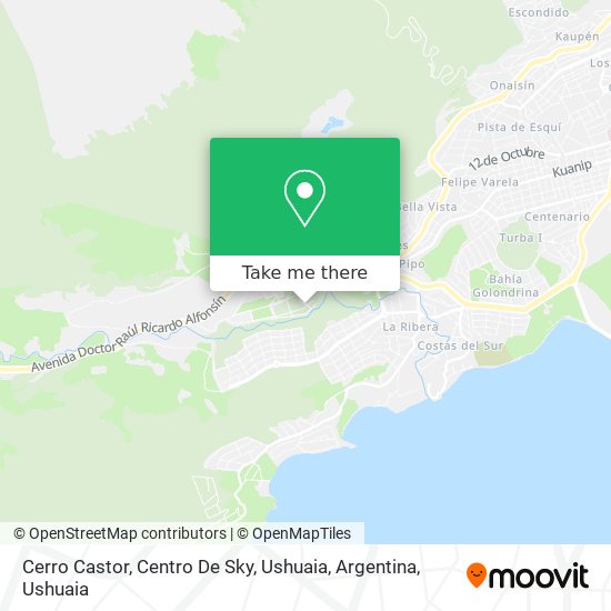 Cerro Castor, Centro De Sky, Ushuaia, Argentina map
