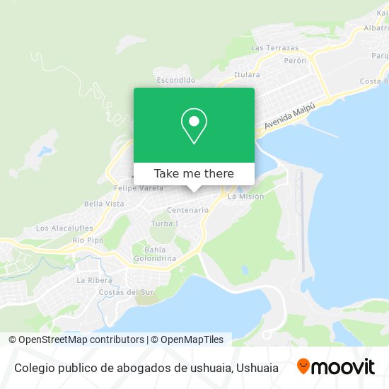 Colegio publico de abogados de ushuaia map