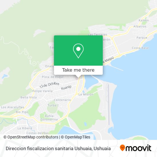 Mapa de Direccion fiscalizacion sanitaria Ushuaia