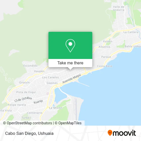 Cabo San Diego map