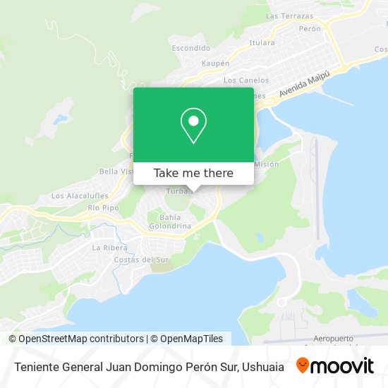 Mapa de Teniente General Juan Domingo Perón Sur