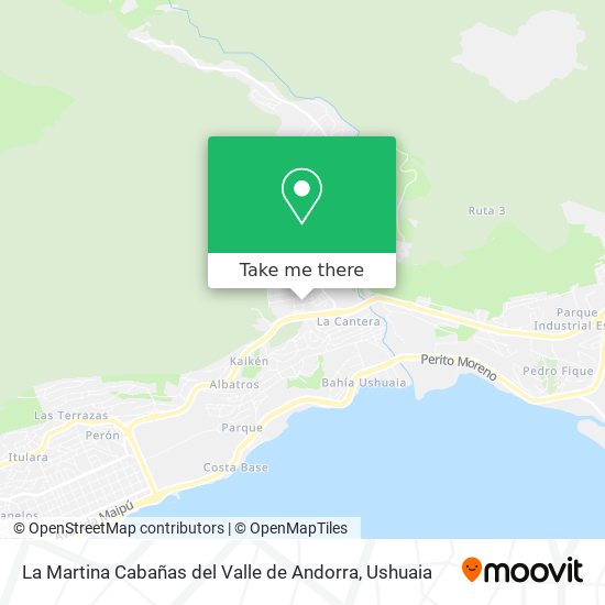 Mapa de La Martina Cabañas del Valle de Andorra