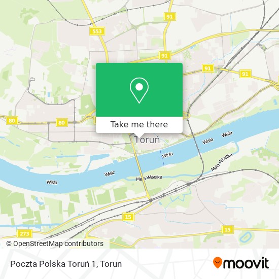 Poczta Polska Toruń 1 map